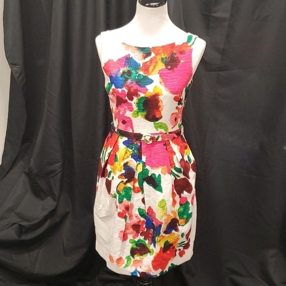 Eliza J Textured Midi Dress SZ 6 - Picture 1 of 8